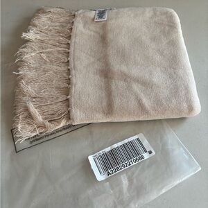 Beige - Pearl Fabric scarf Susan graver qvc
